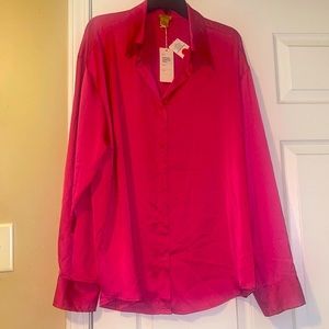 Pink satin blouse